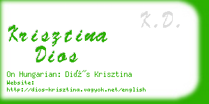 krisztina dios business card